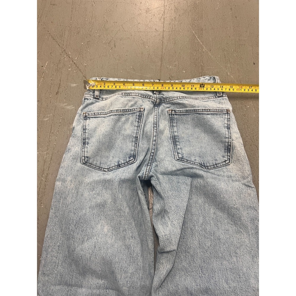 The Drop Jeans Womens 28 Blue Denim Light Wash Baggy Wide Leg Vintage Streetwear - Picture 10 of 13